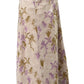 Linen Embroidered Pleated Skirt