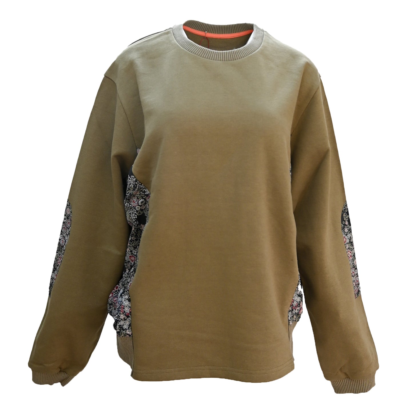 Printed Textile Matched Sweat Shirt