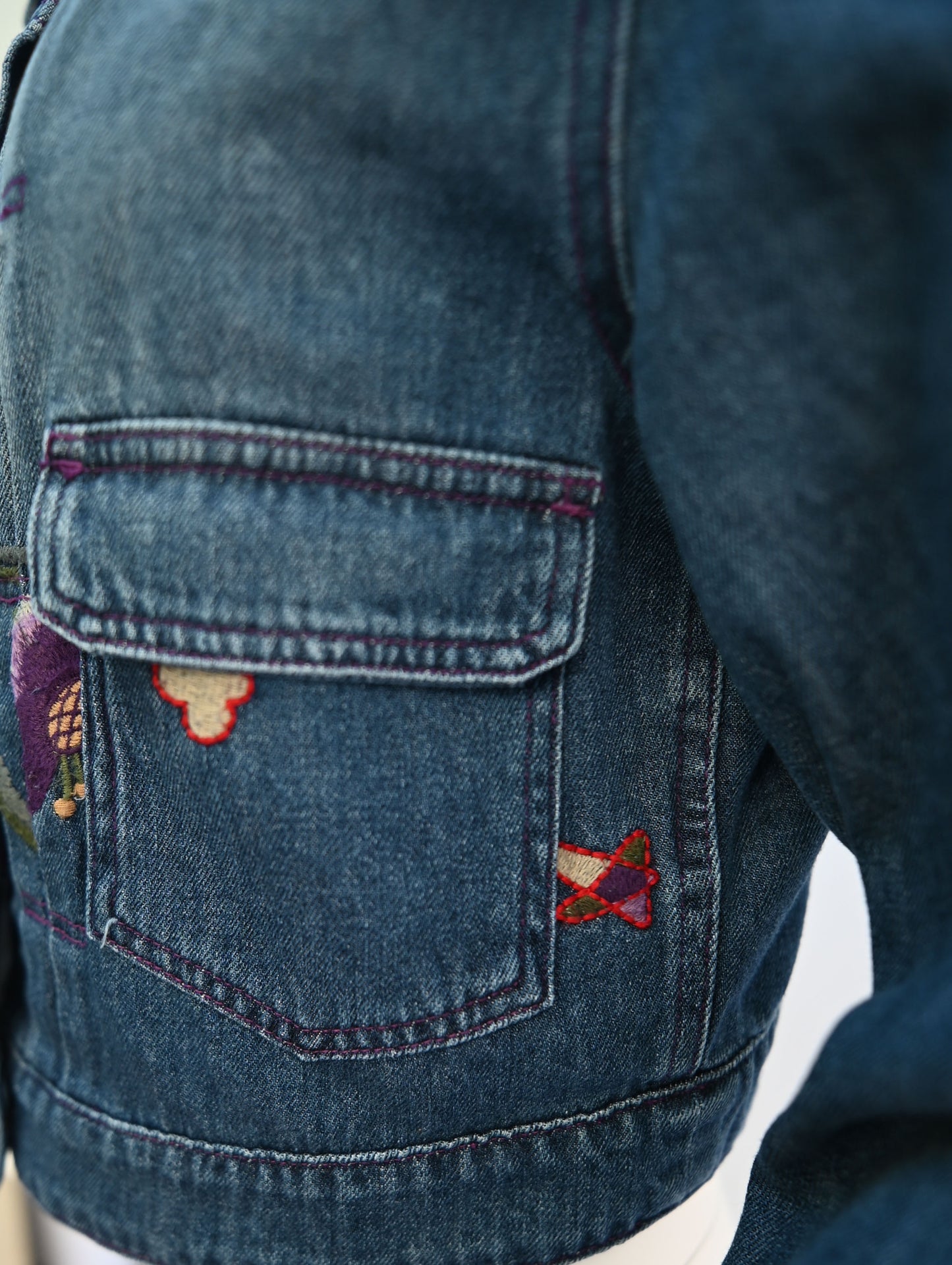 Ethnic Embroidered Denim Jacket