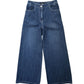 Wide-Leg Denim Pants with Logo Detail