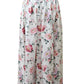 Cotton floral button gather skirt