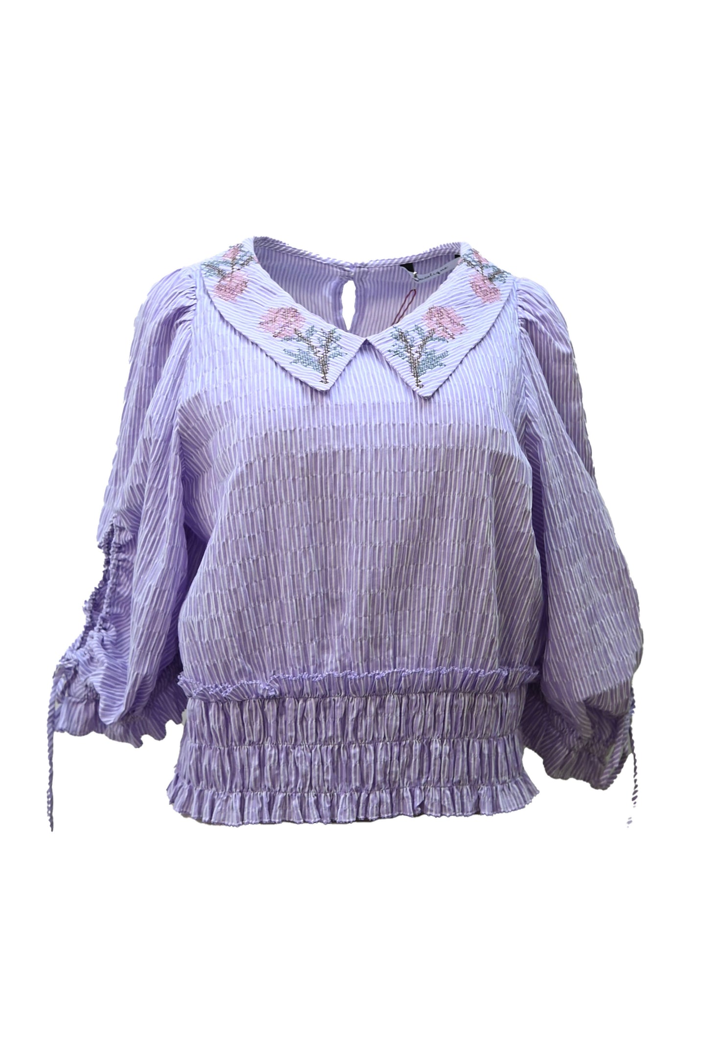 Organic sourced embroidered blouse