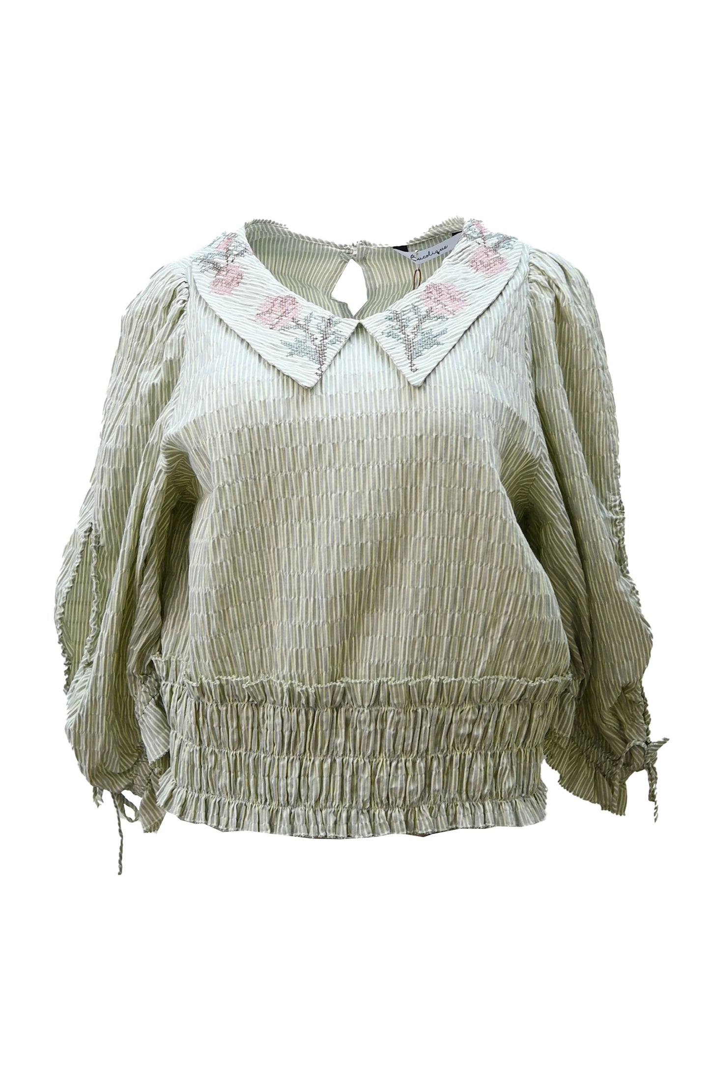 Organic sourced embroidered blouse