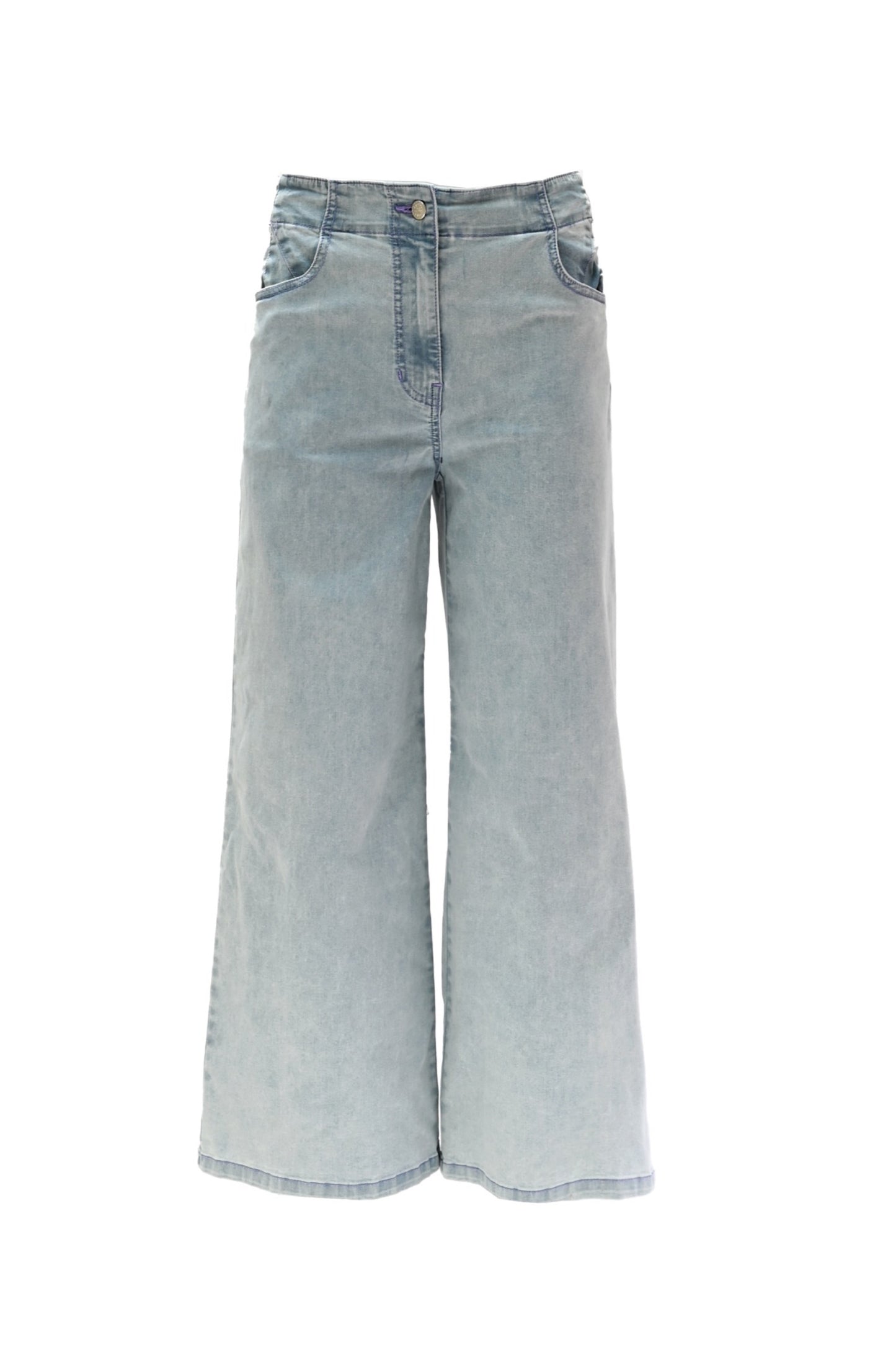 Denim wide pants