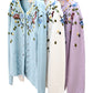 Floral embroidered cardigan