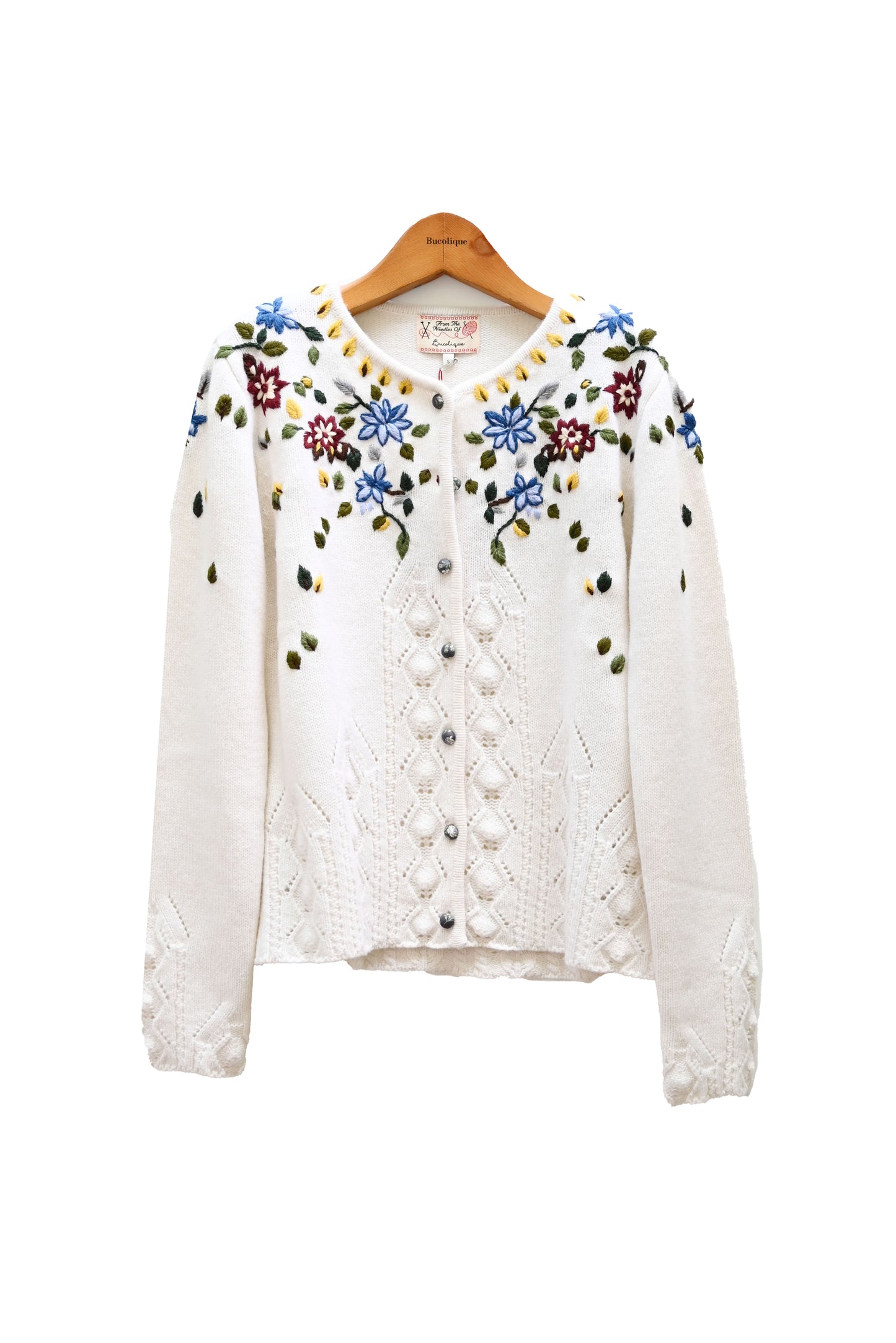 Floral embroidered cardigan