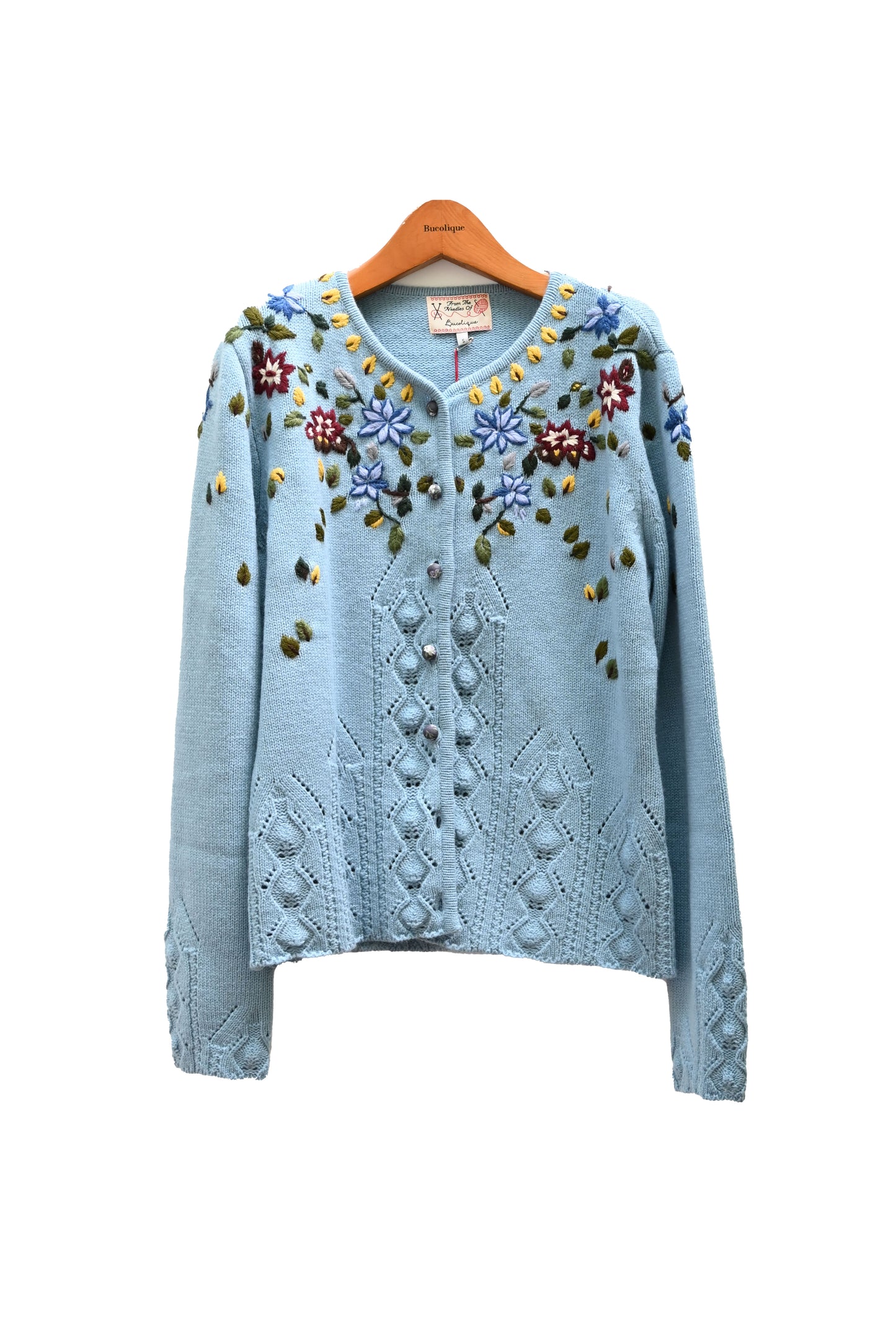 Floral embroidered cardigan