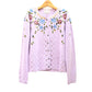 Floral embroidered cardigan