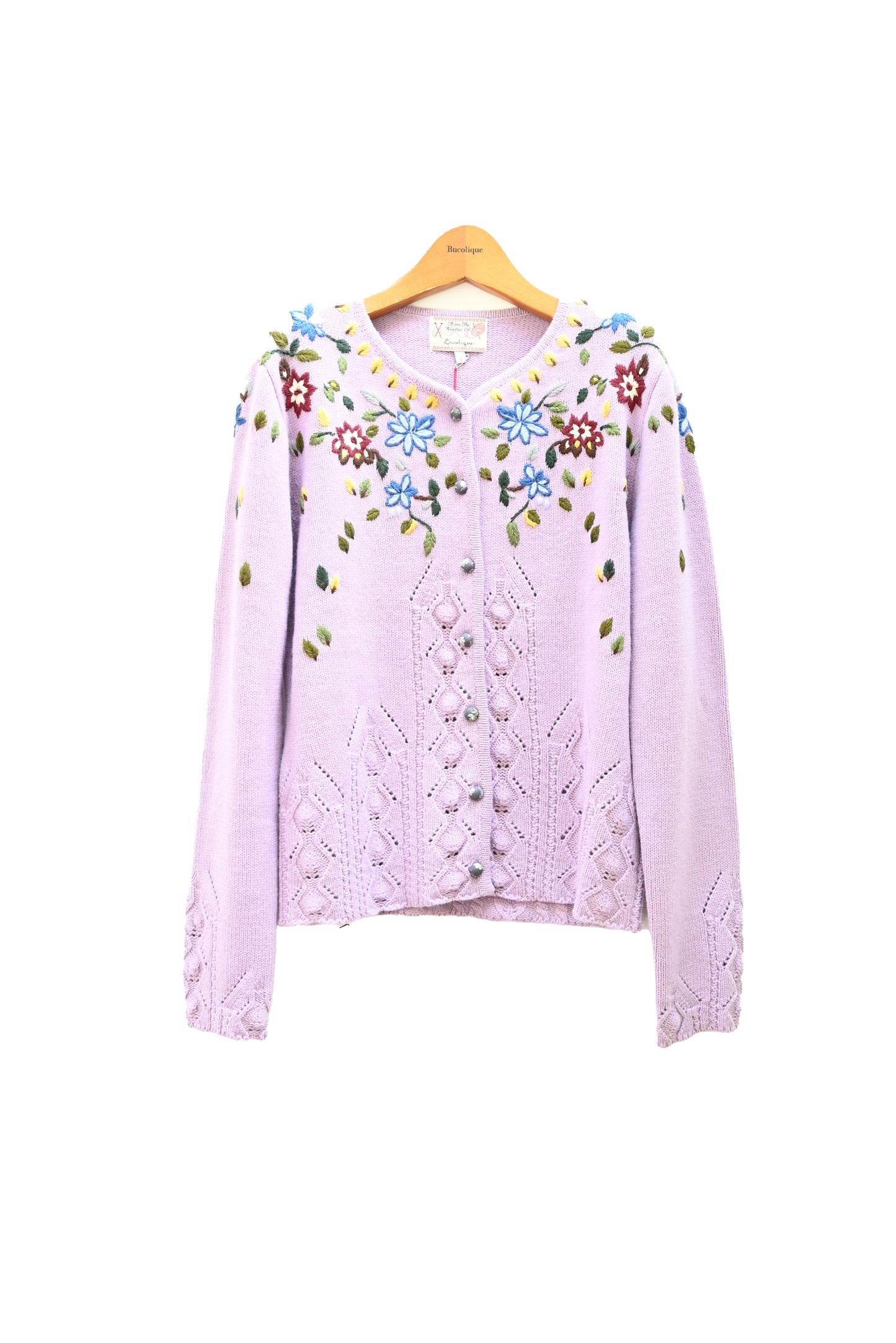 Floral embroidered cardigan