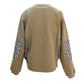 Printed Textile Matched Sweat Shirt