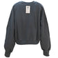 Fleece-lined Sleeve Embroided Sweatshirt