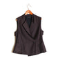 One Button Wool & Silk Vest