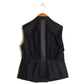 One Button Wool & Silk Vest