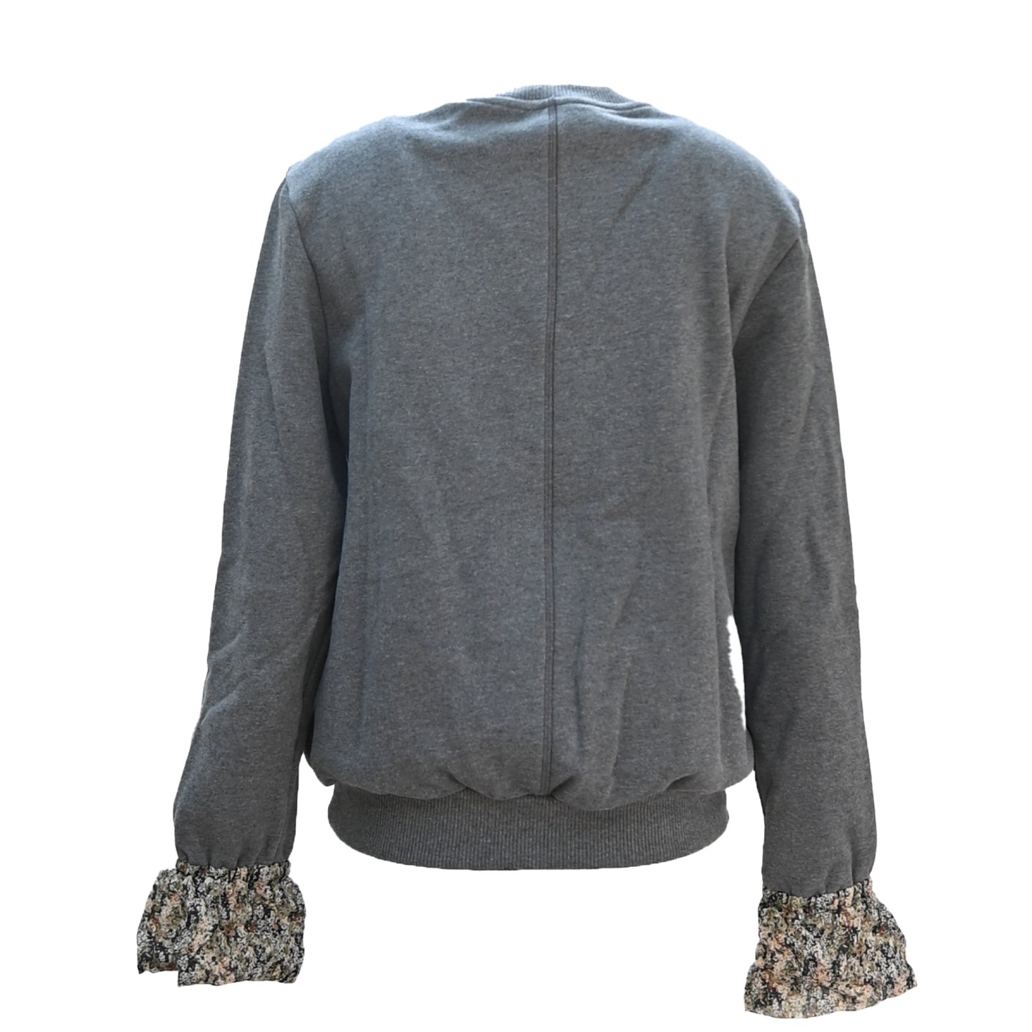 Matched Sleeve Embroided Fleece Sweatshirt