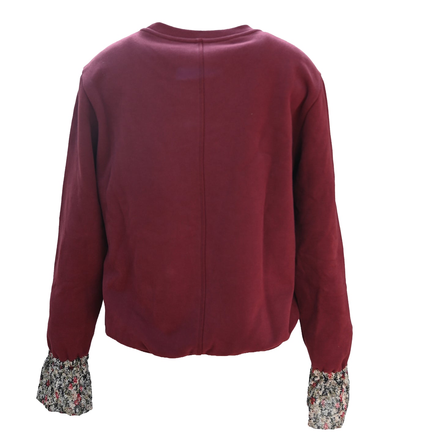 Matched Sleeve Embroided Fleece Sweatshirt