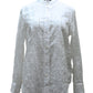 Lamy fabric embroidery collarless blouse