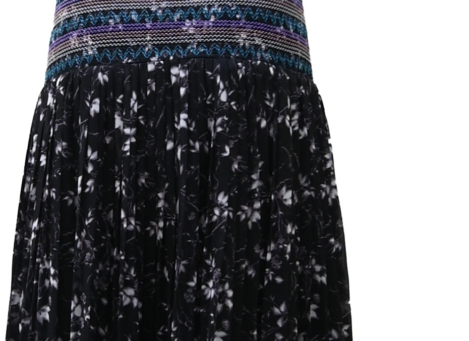 Polyester smoking pleated skirt