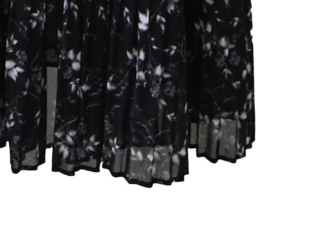 Polyester smoking pleated skirt