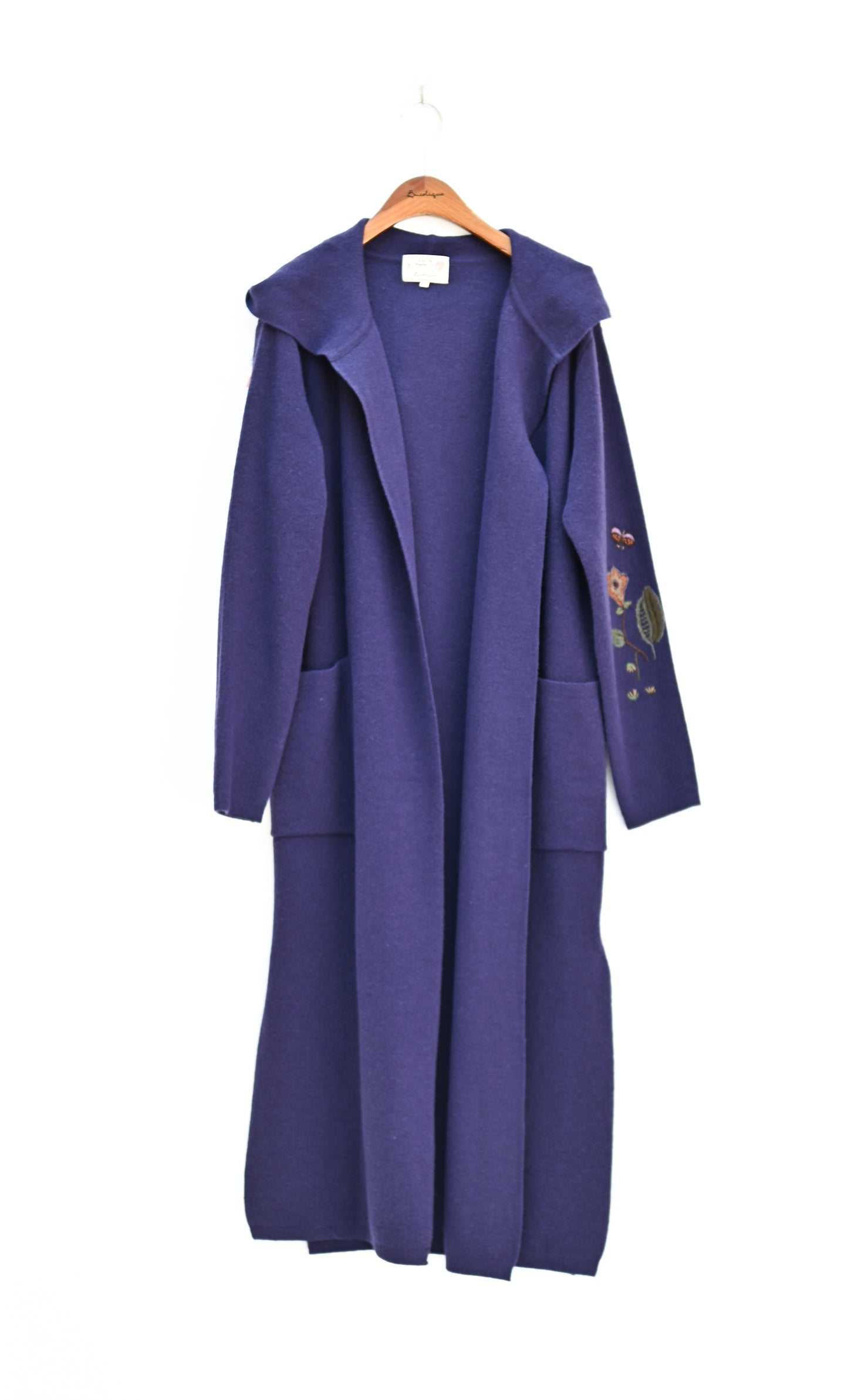 Hooded Long Cardigan with Big Pockets