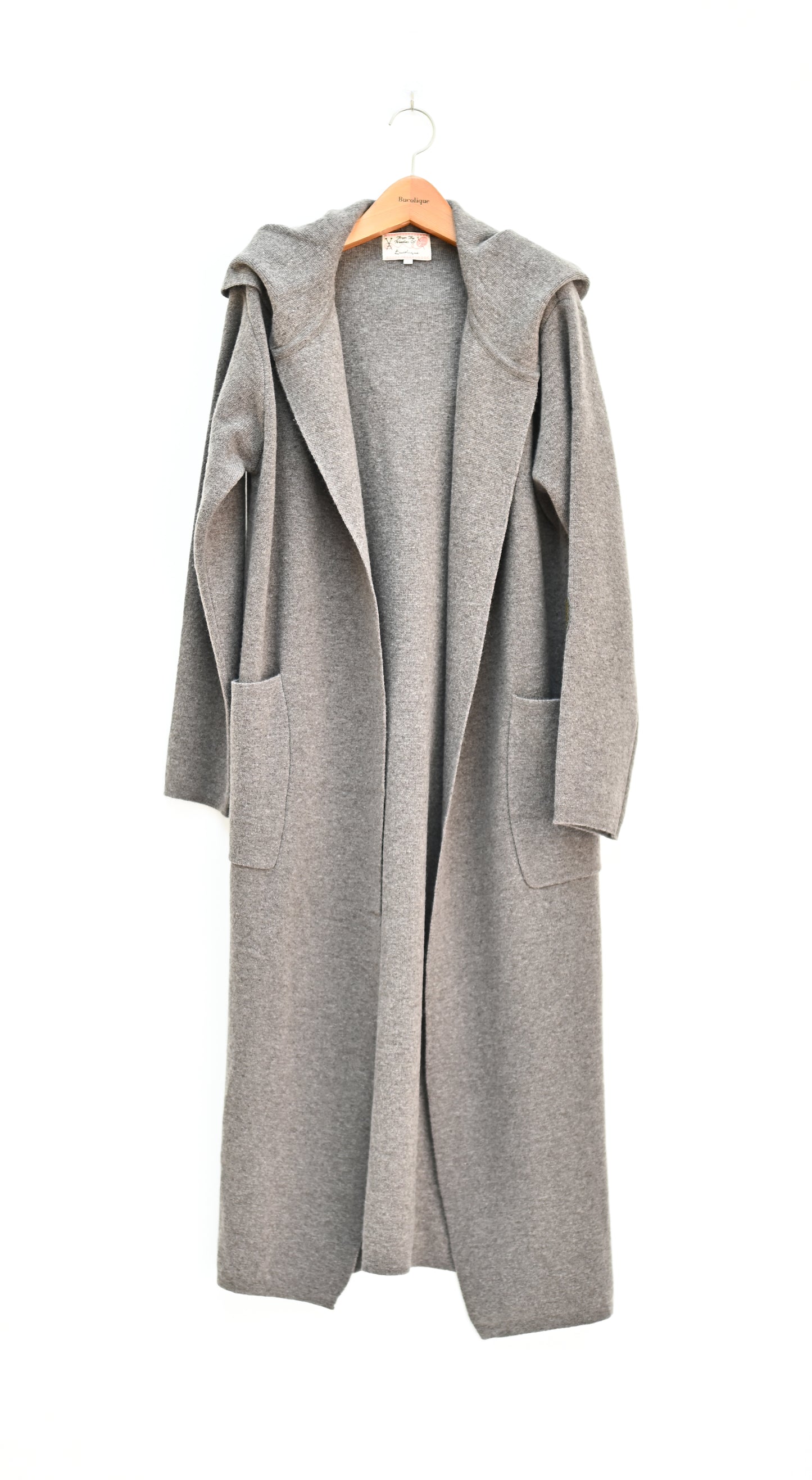 Hooded Long Cardigan with Big Pockets