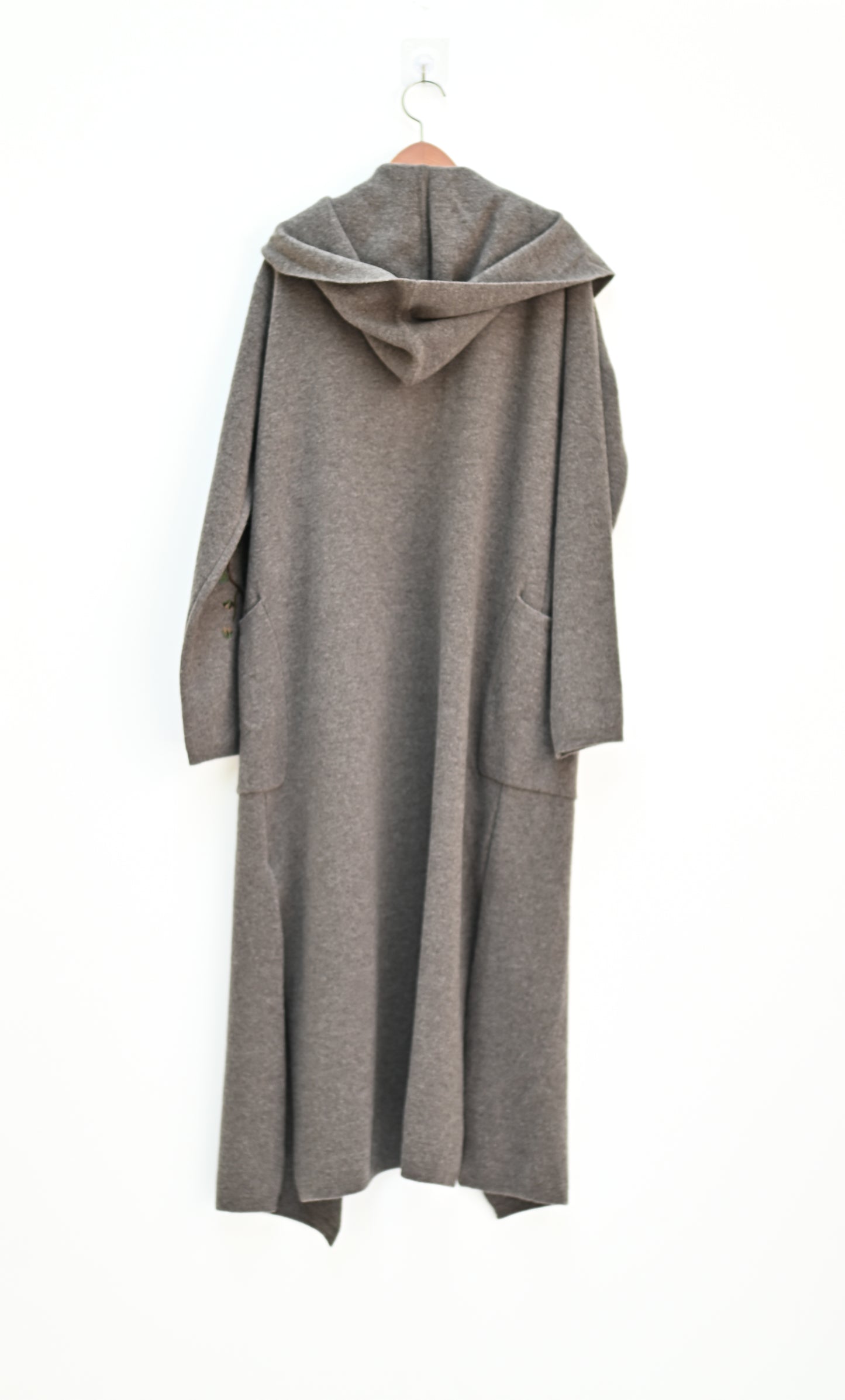 Hooded Long Cardigan with Big Pockets